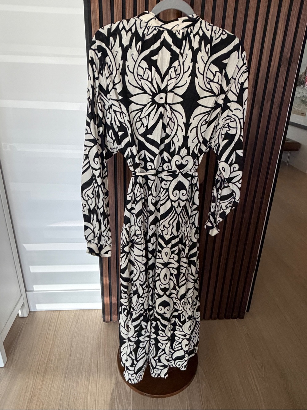 H&M Black and White Patterned Maxi Dress